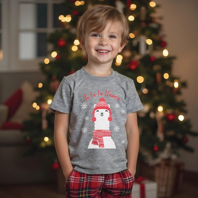 Fa La Llama | Cozy Warm Winter Llama Christmas (Fa La La Llama | Cozy Warm Winter Llama Christmas Tri-Blend Shirt)