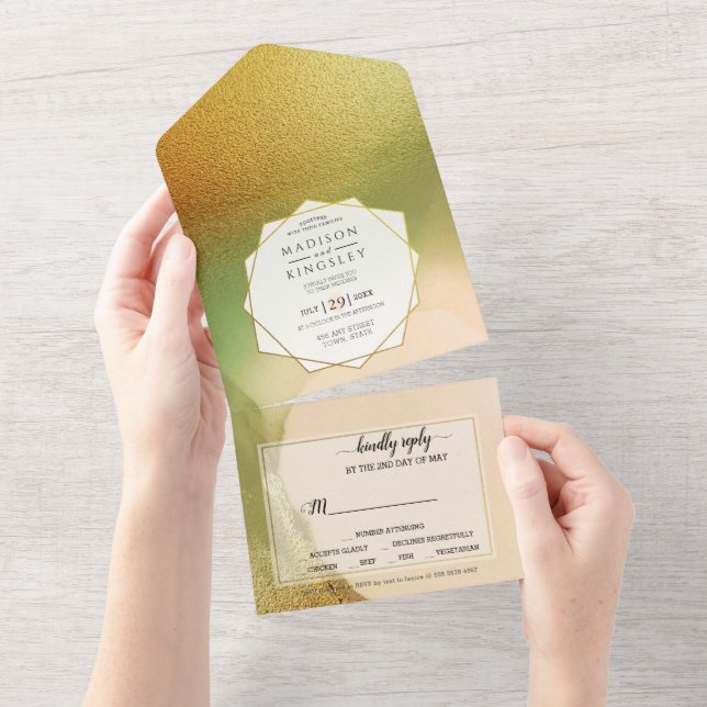 Fab Chartreuse 💚 Abstrato Incrível Weddi Orçament (Aba destacável)