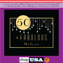 Fábrica 50º Aniversário Divertido Preto Tapeçaria