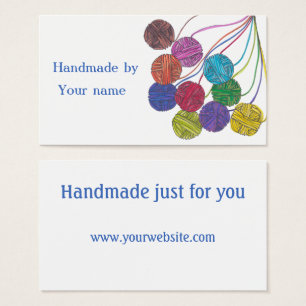 Fabricado à mão por (nome próprio), bolas de fio, 