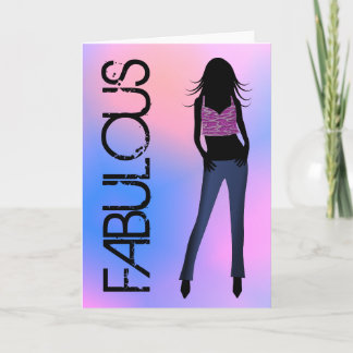Fabulosa Moda Diva Saudação Cartões de Aniversário