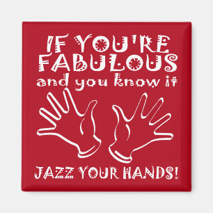 Fabuloso Jazz Mãos Imã de geladeira Engraçada