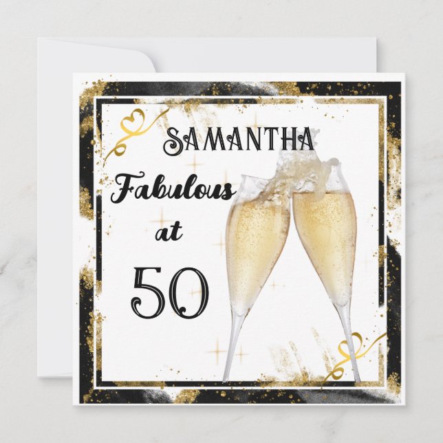 Fabuloso no cartão de aniversário da sua idade (Frente)