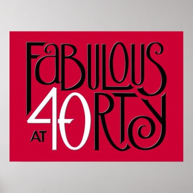 Fabuloso Poster vermelho branco preto 40 (Frente)