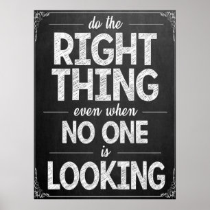 Faça a coisa certa Poster da sala de aula
