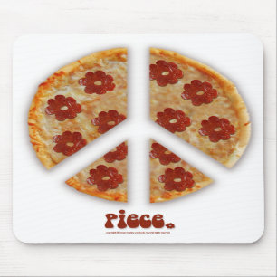 "Faça a pizza, não guerra" Mousepad