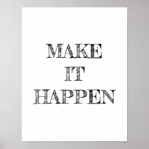 Faça acontecer Poster minimalista