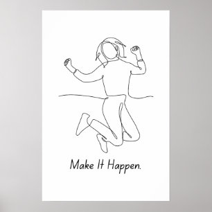 Faça acontecer - Poster motivacional