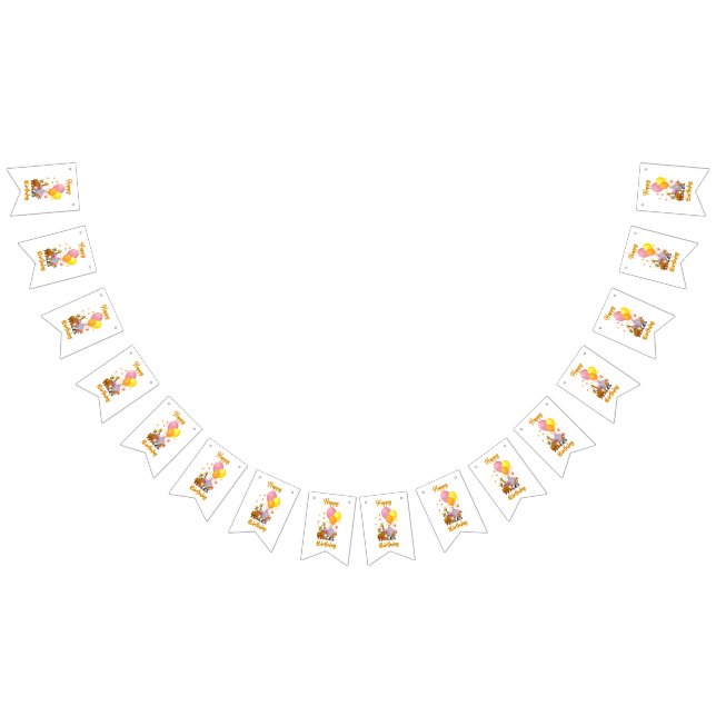 Faça Aniversário Coleção Animal Bandeira de Buntin (Todos)