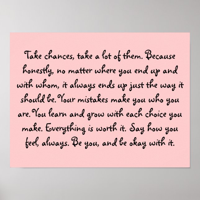 Faça as chances de ser seu Poster de citação (Frente)