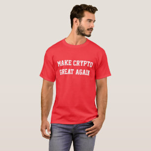 "Faça camisa superior vermelha do excelente cripto
