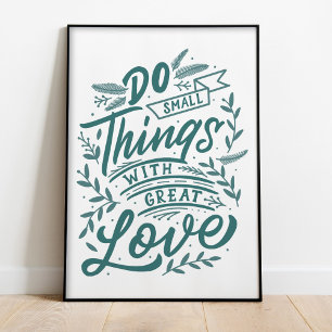 Faça coisas pequenas - Poster de cotação Inspir