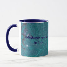 Faça com Amor Caneca Geométrica Azul