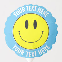 Faça, Crie Seu Próprio Balão de Festa Azul Sorride