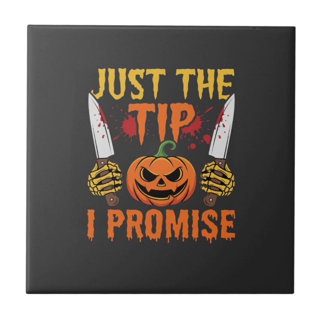 Faca de Abóbora Halloween Just The Tip Gráfica (Frente)