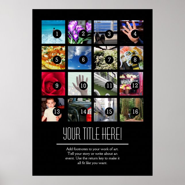 Faça facilmente sua própria foto Poster 16 imagens (Frente)