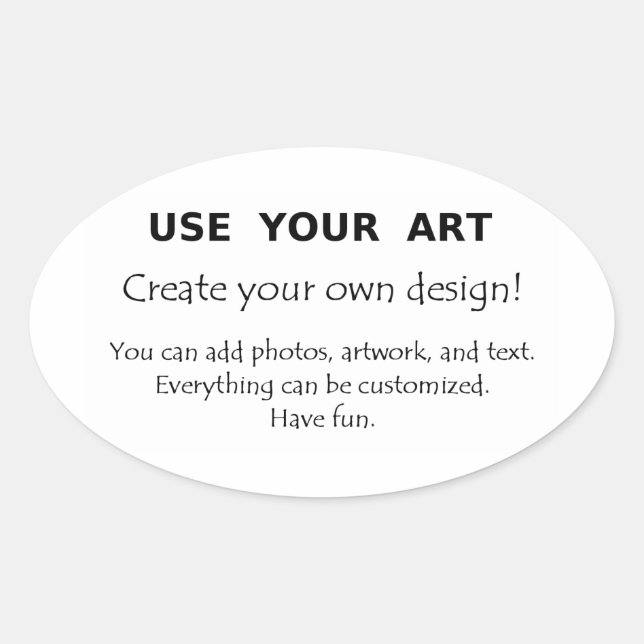 Faça meus próprios adesivos ovais com o logotipo d (Frente)