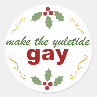 faça o adesivo de gay de yuletide