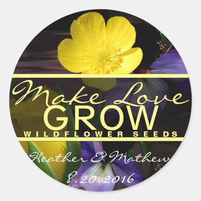 Faça o amor crescer os adesivos (Frente)