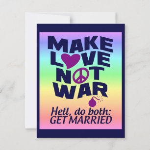 Faça o amor não guerra poster personalizado