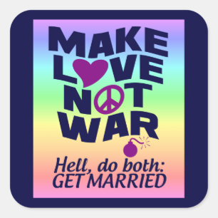 Faça o amor não ser adesivos de guerra