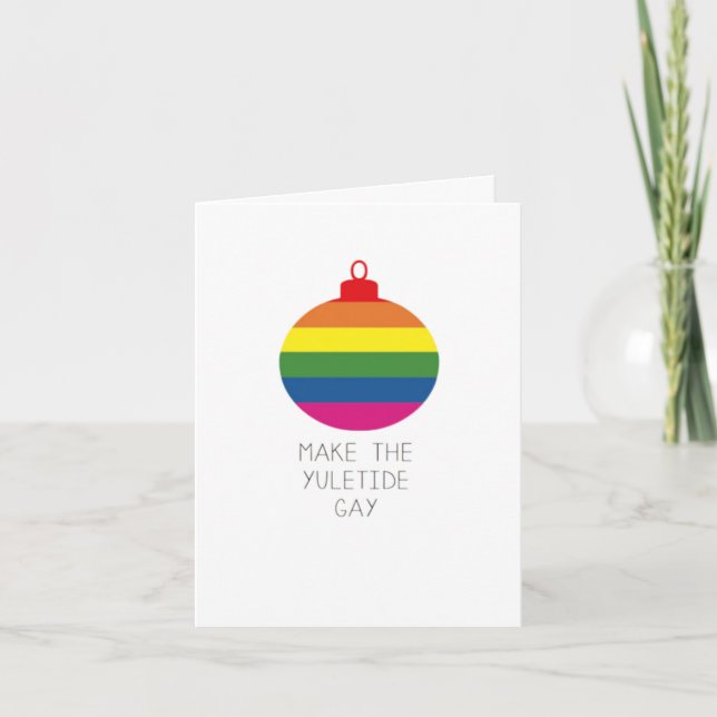 Faça o cartão de Gay Yuletide (Frente)