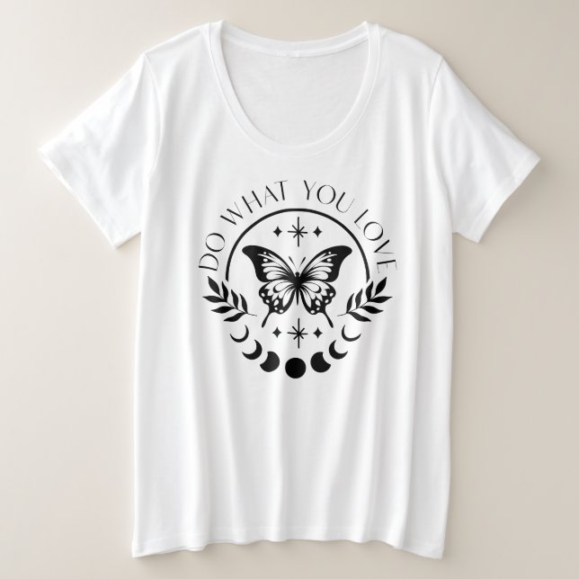 Faça o que você ama a camiseta espiritual de borbo (Frente do Design)