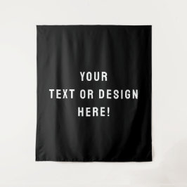 Faça-O Seu - Grande Tapeçaria Preta Personalizada