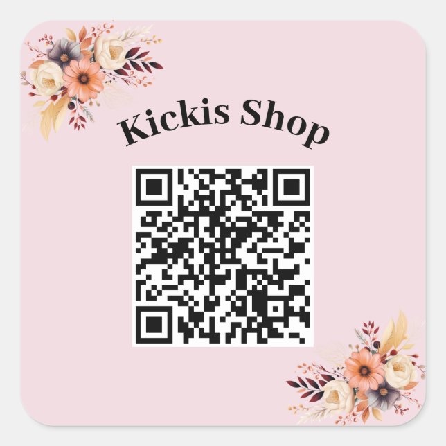 Faça seu próprio adesivo de código QR da empresa (Frente)