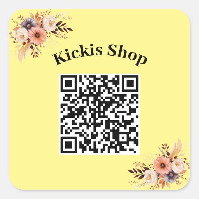 Faça seu próprio adesivo de código QR da empresa (Frente)