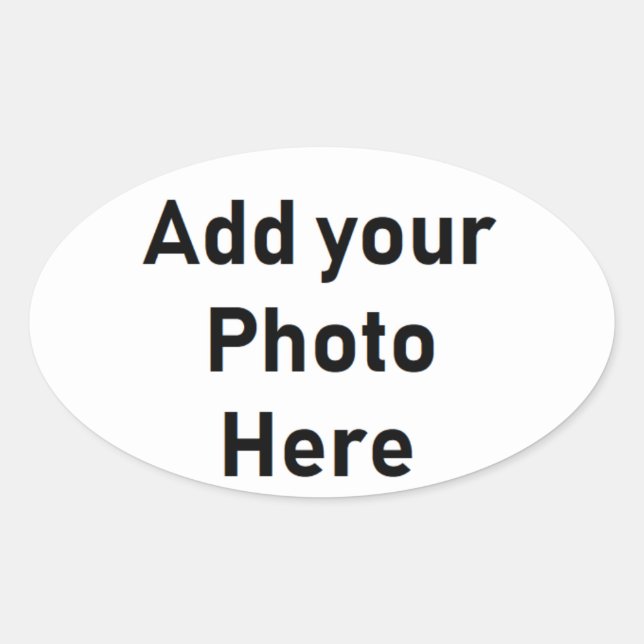 Faça seu próprio adesivo Oval Personalizado (Frente)