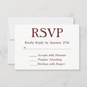 Faça seu próprio Burgundy e RSVP Branco