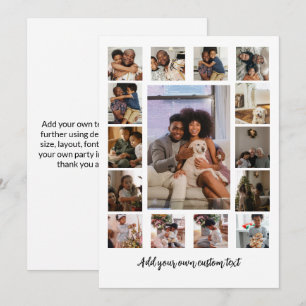 Faça seu próprio cartão personalizado com 15 fotos