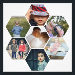 Faça seu próprio Modelo personalizado com 7 fotos<br><div class="desc">Faça seu próprio personagem hexagonal de 7 fotos feito para você impressão de fotos. Faça o upload fácil de suas próprias fotos para este impressão de Ricaso</div>