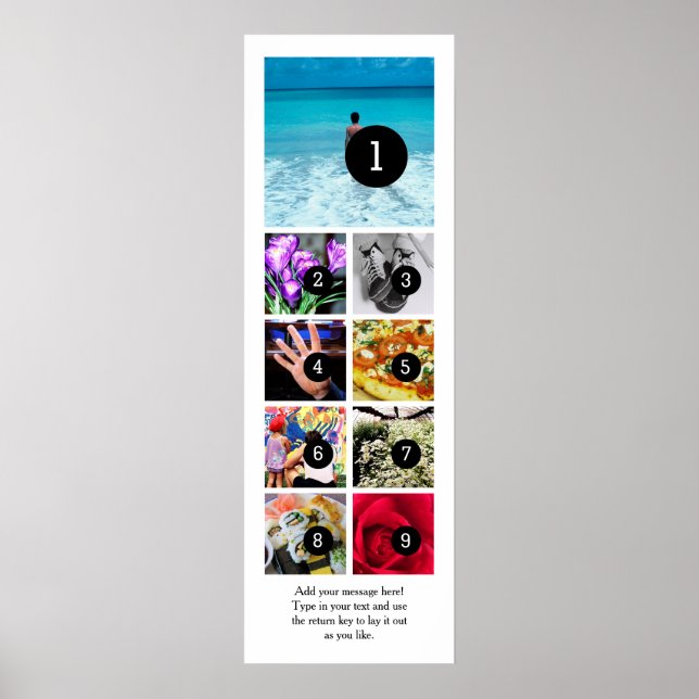 Faça seu próprio Poster de fotos com 9 imagens + t (Frente)