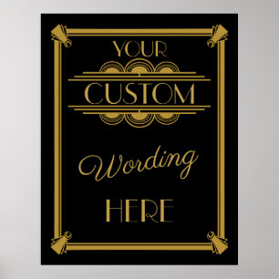 Faça seu próprio poster de Gatsby do art deco
