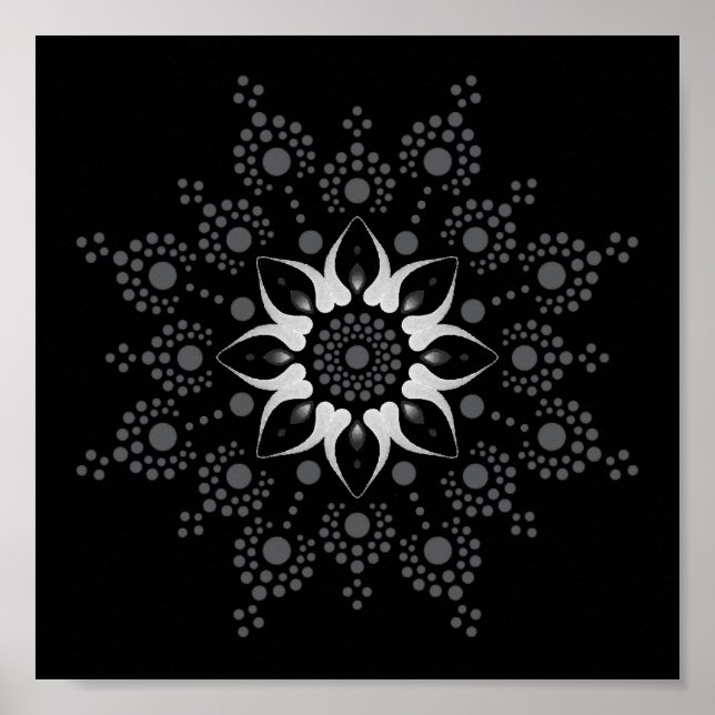 Faça seu próprio Poster de Mandala Floral (Frente)