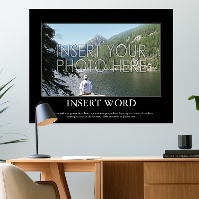 Faça seu próprio Poster motivacional (Create your own motivational poster - add a photo and word with a definition or other text)