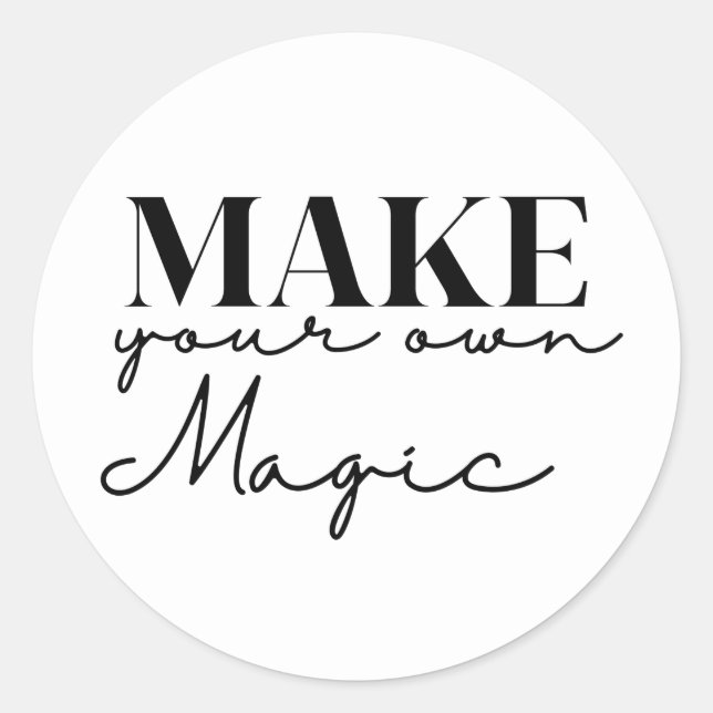 Faça seus próprios adesivos magnéticos motivaciona (Frente)