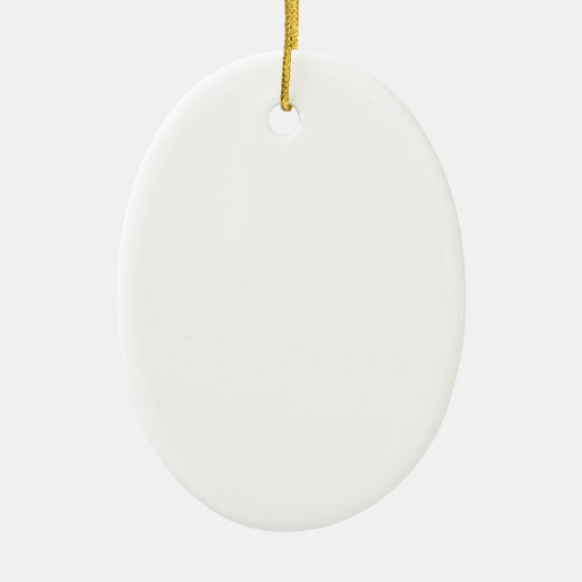Faça Seus Próprios Ornamentos Oval Personalizados (Frente)