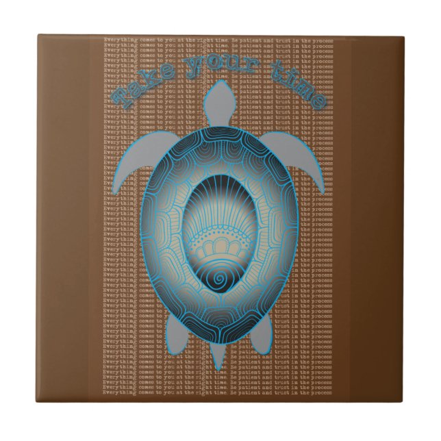 Faça sua citação motivadora da tartaruga do tempo (Frente)