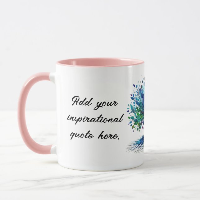 Faça sua própria caneca de árvore inspiracional (Esquerda)