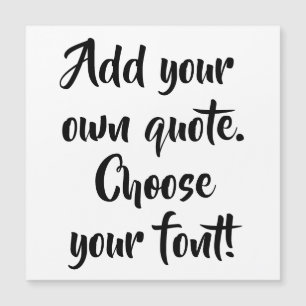 Faça sua própria citação com cartão magnético pers