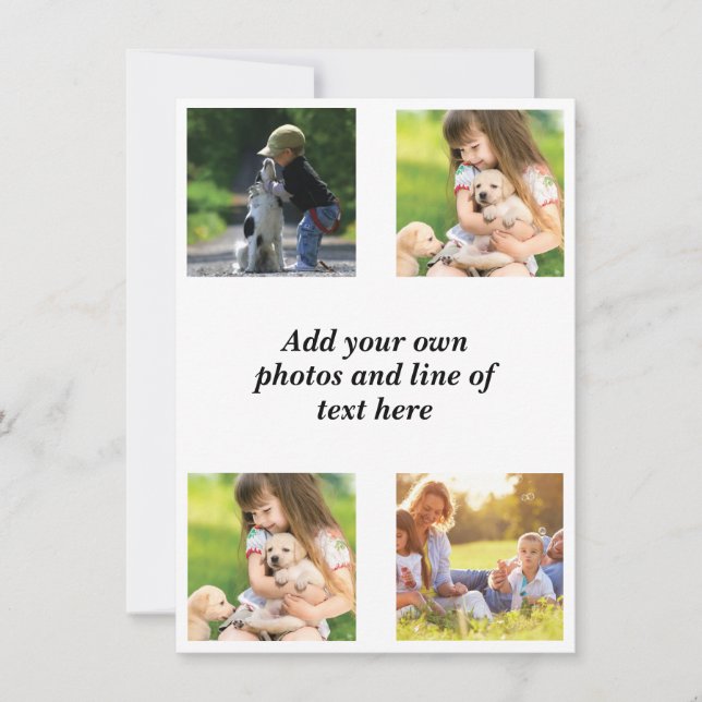 Faça sua própria colagem de fotos e texto (Frente)