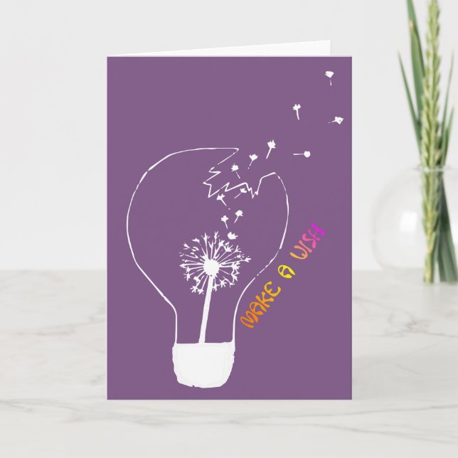 Faça um Cartão de Aniversário de Desejo. Abstrato  (Frente)