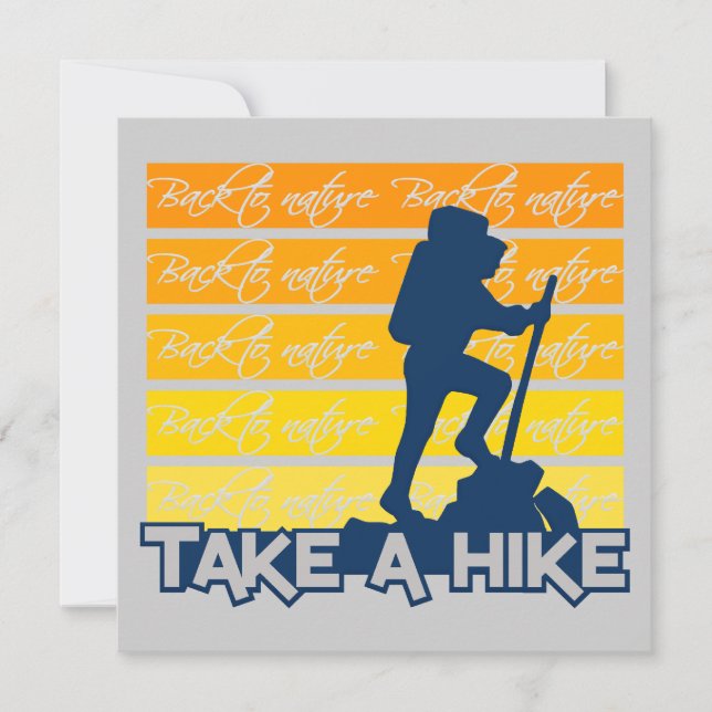 Faça um convite de Hike, personalizável (Frente)