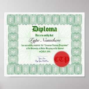 Faça um diploma Certificate o impressão