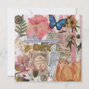 Faça uma placa de saudação plana para desejo