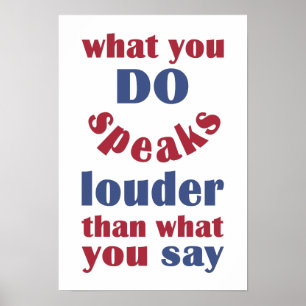 Faça vs. Diga poster personalizado