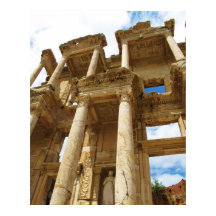Facade da Biblioteca de Celso em Ephesus POSTER